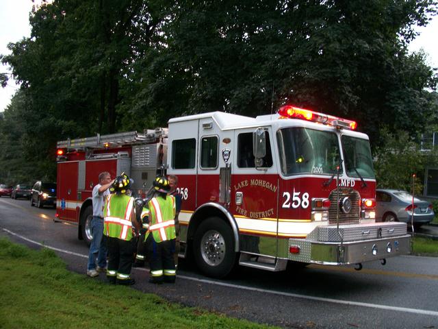 Standing By At Tree Down On Baron De Hirsh Rd in July, 2009